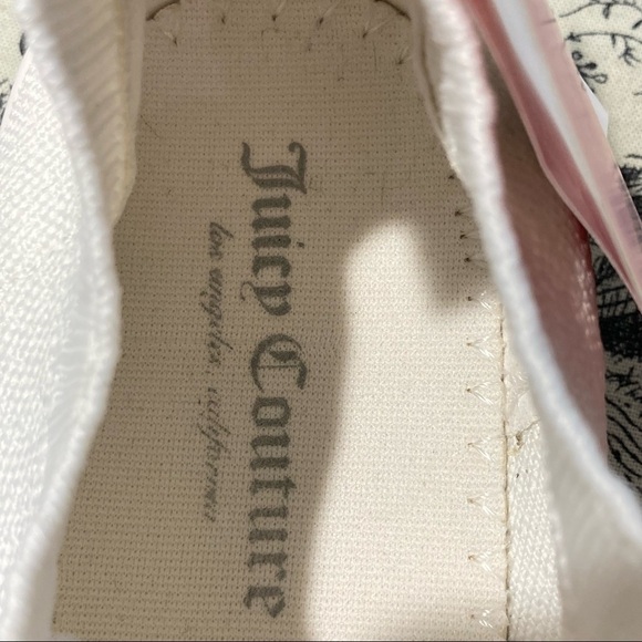 JUICY COUTURE Sz 9.5 White and Silver Rhinestone Pull On Knit Top  Chunky Shoes - Picture 5 of 9